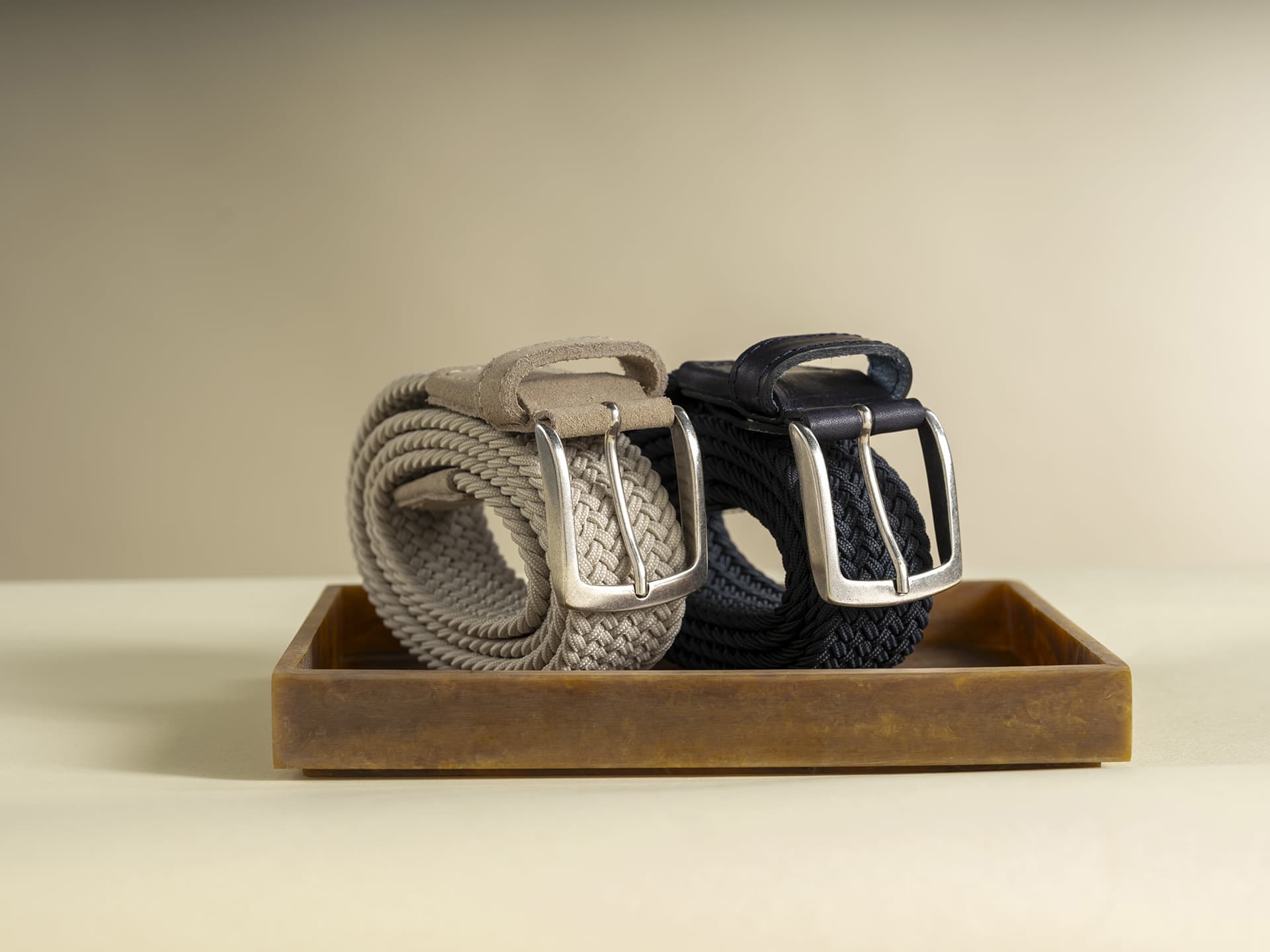 Leather belts background